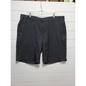 Ben Hogan men size 42 black 10" golf shorts polyester button zip closure pockets